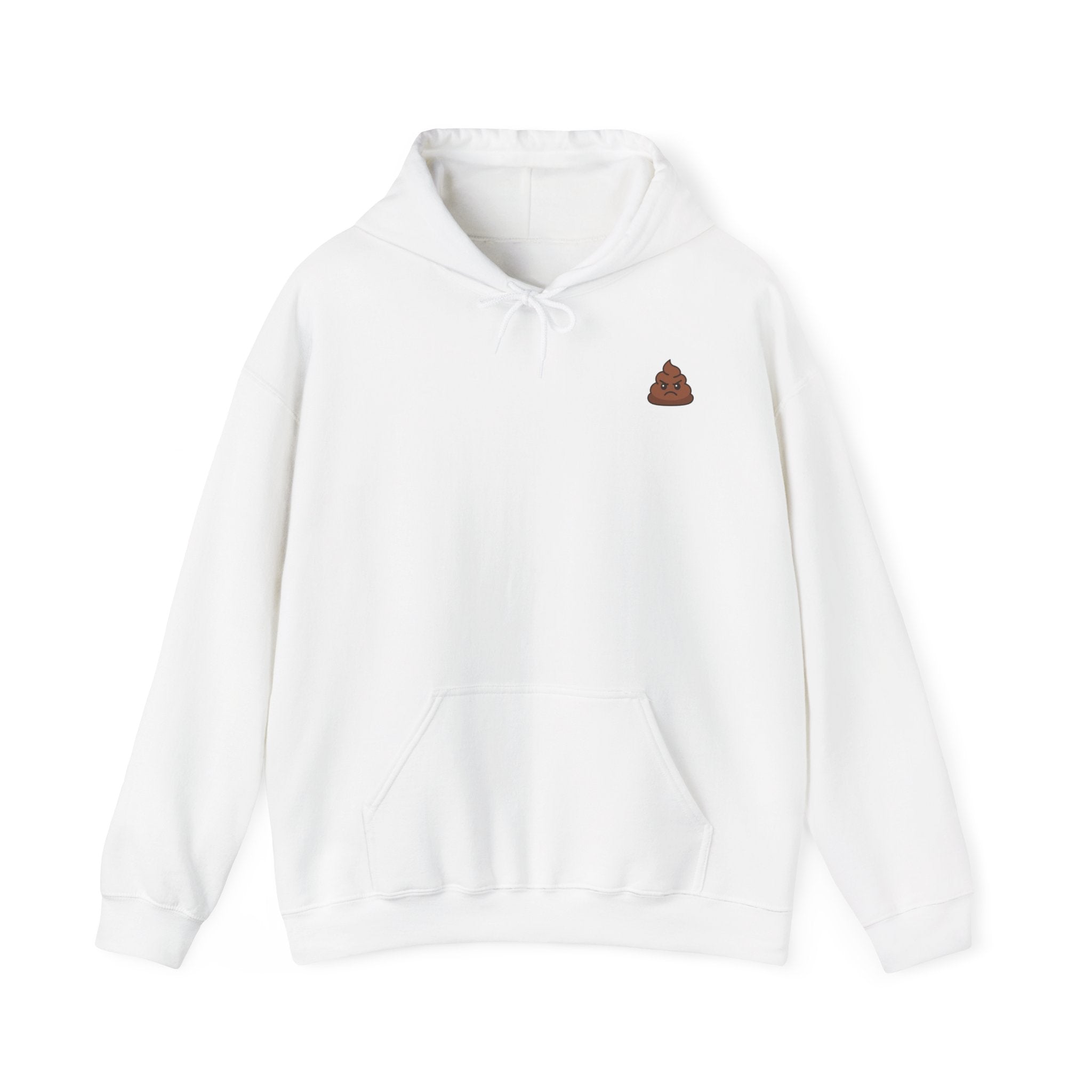 Hoodie — 'Shitter' Retro Script Poo Emoji Funny Graphic Hoodie