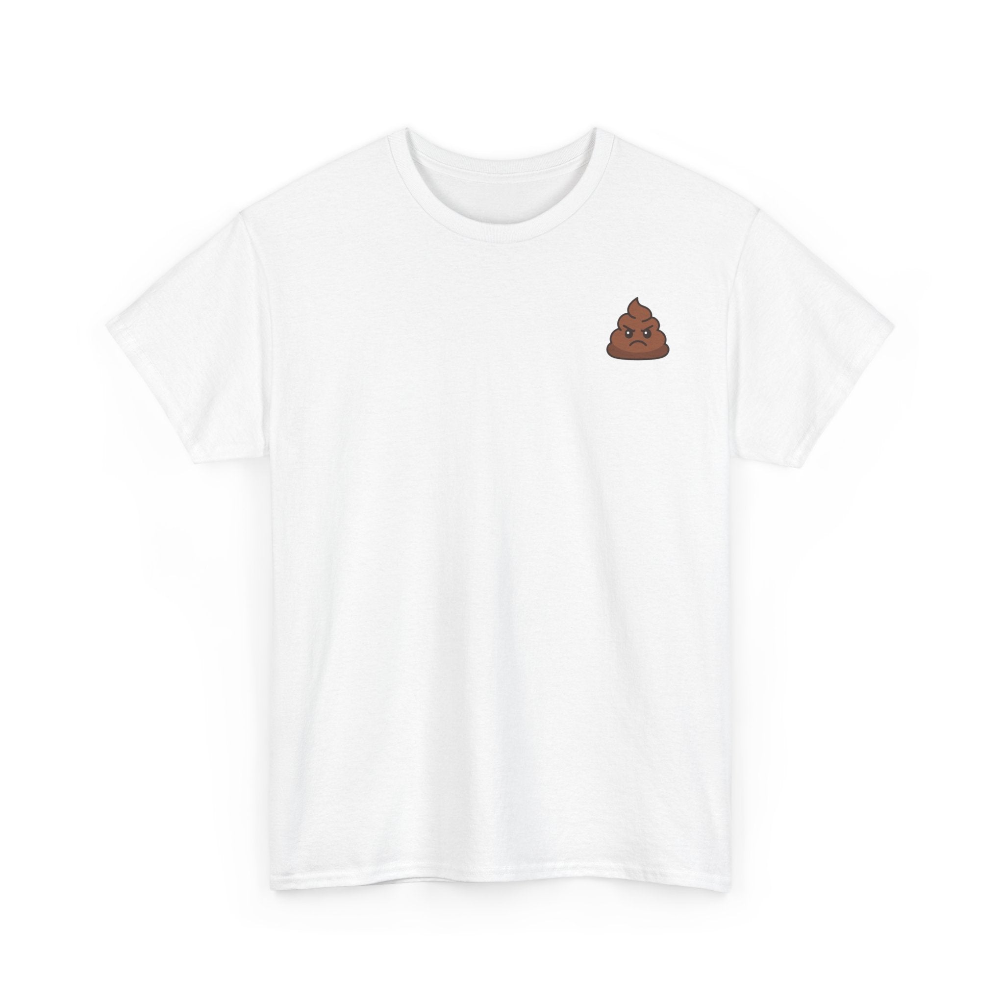 Graphic Tee — 'Shitter' Retro Script Poop Emoji Shirt