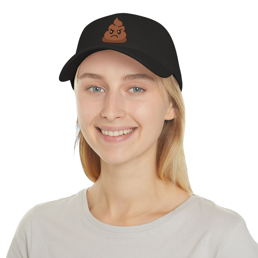 Angry Poop Emoji Cap — Funny Low Profile Baseball Hat