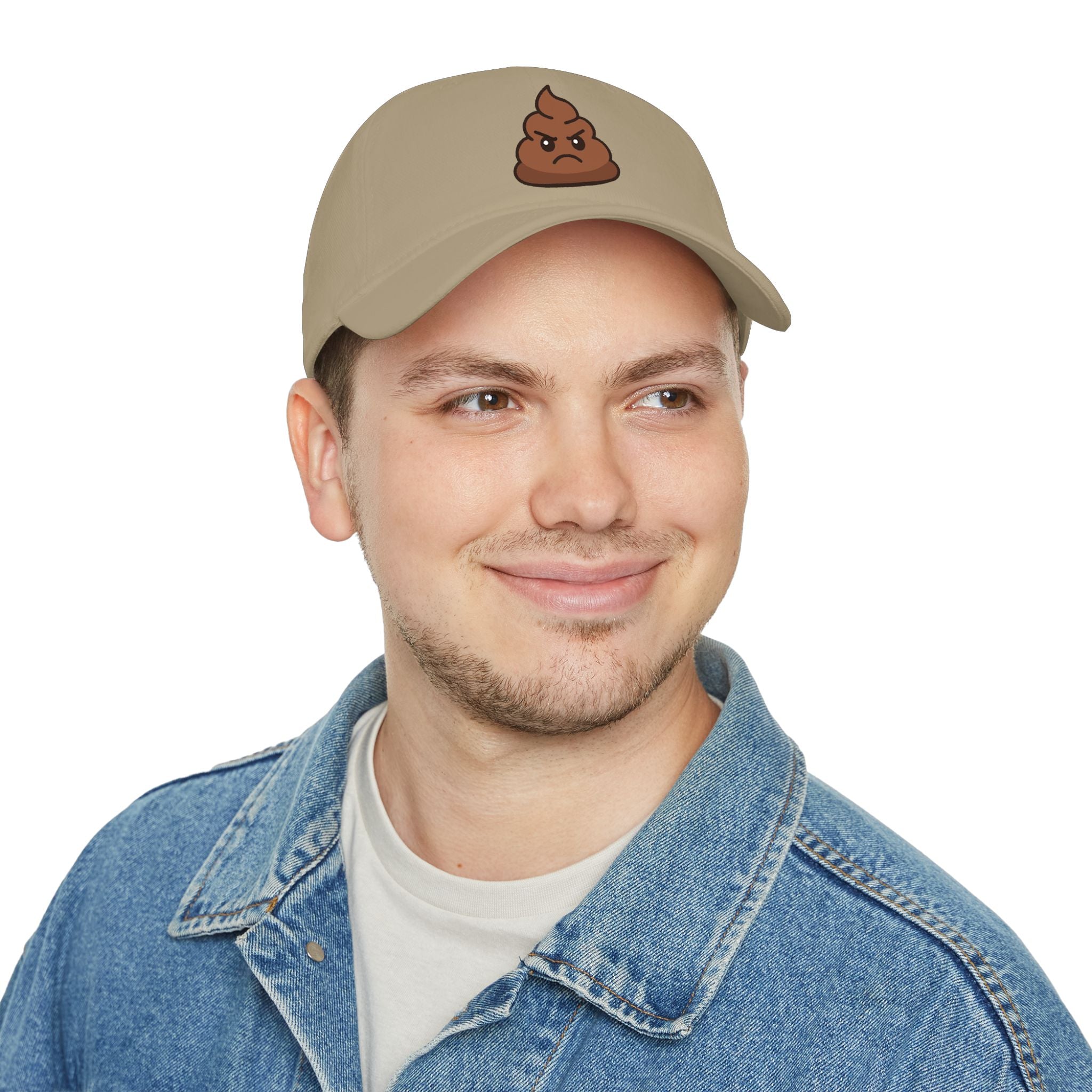 Angry Poop Emoji Cap — Funny Low Profile Baseball Hat