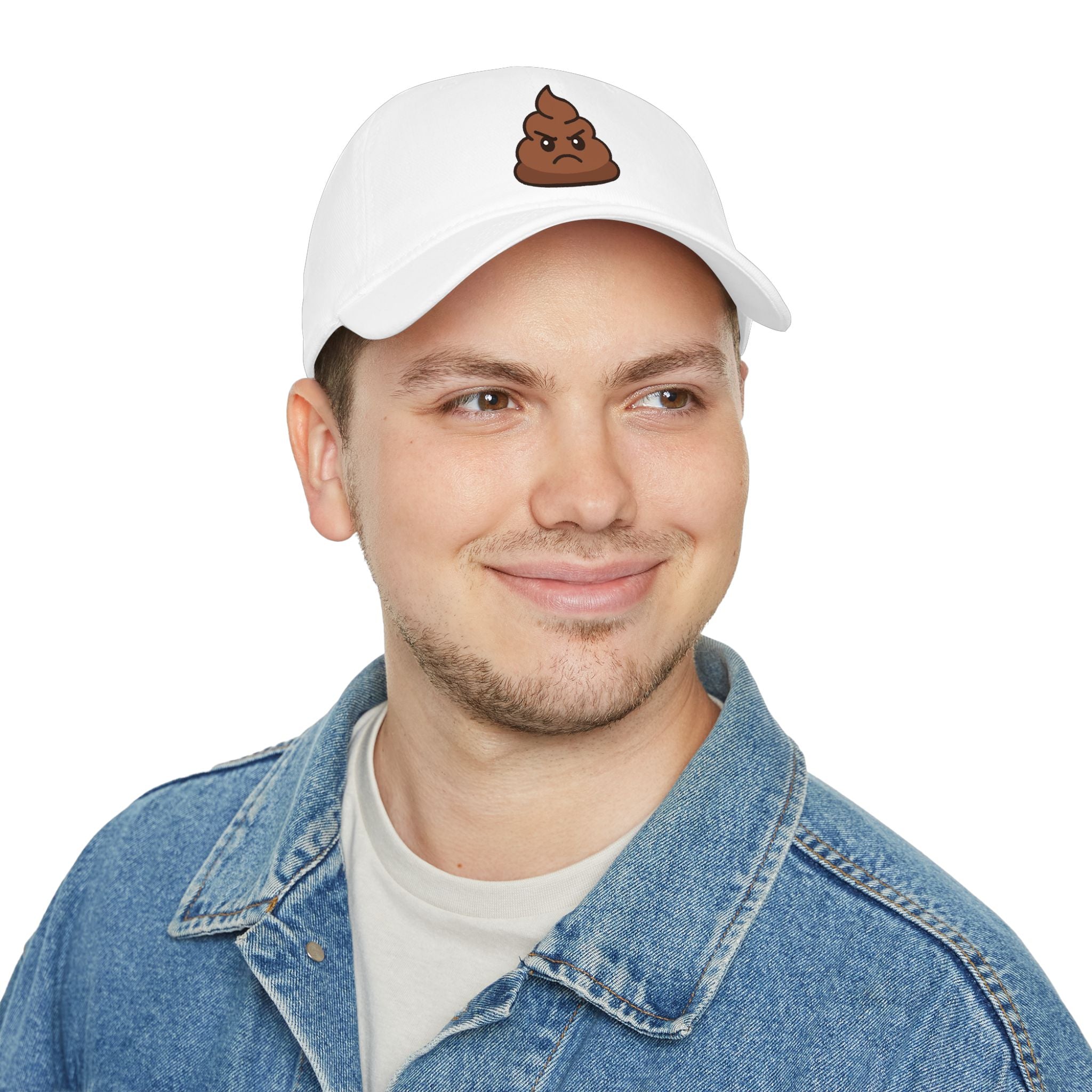 Angry Poop Emoji Cap — Funny Low Profile Baseball Hat