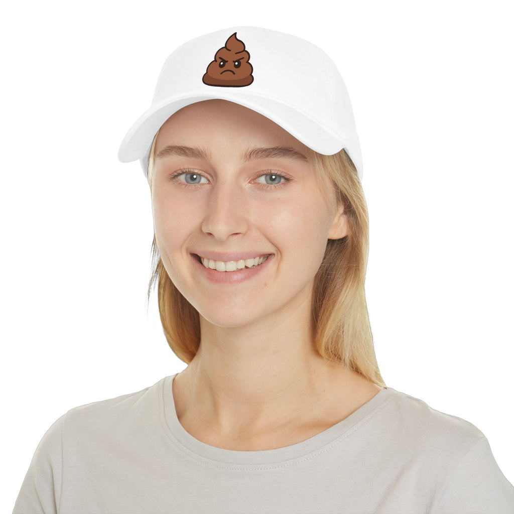 Angry Poop Emoji Cap — Funny Low Profile Baseball Hat