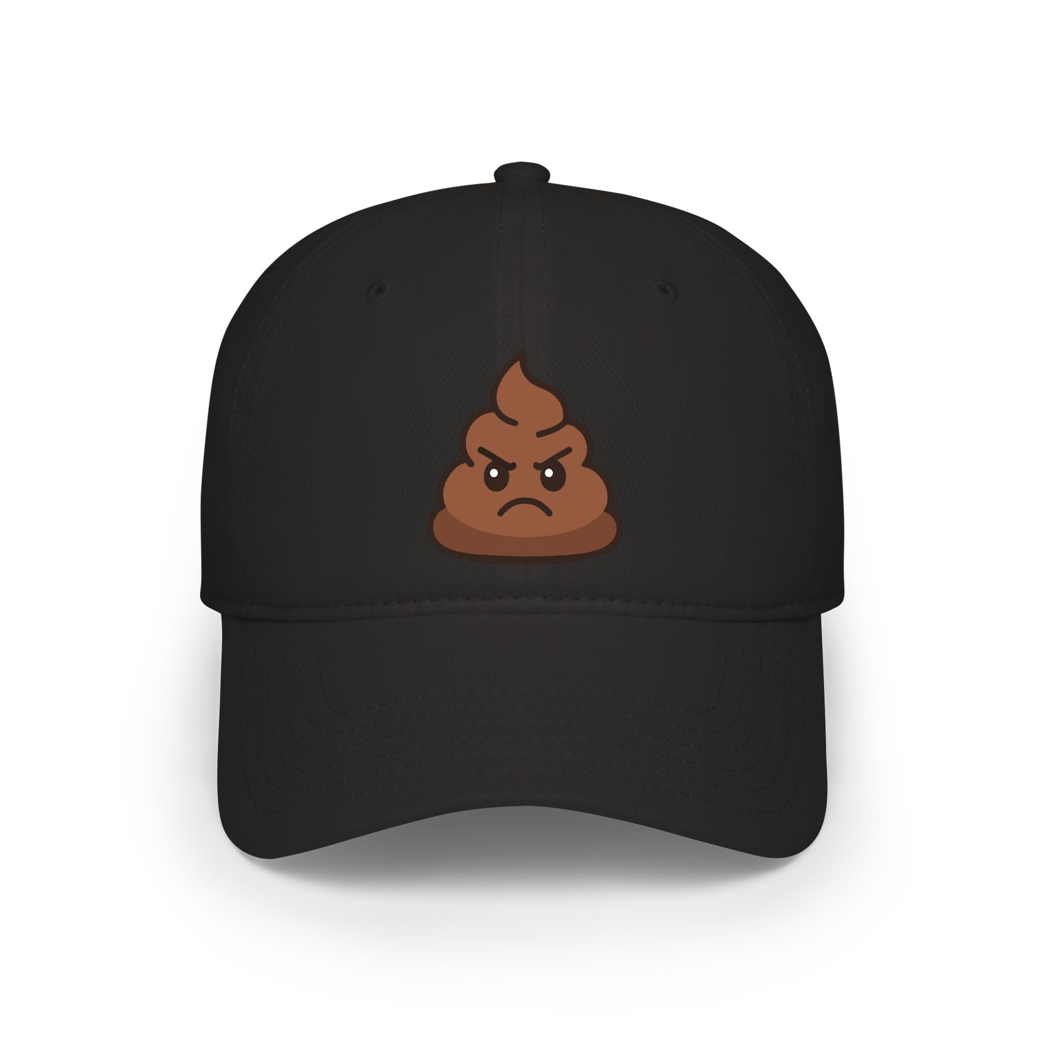 Angry Poop Emoji Cap — Funny Low Profile Baseball Hat