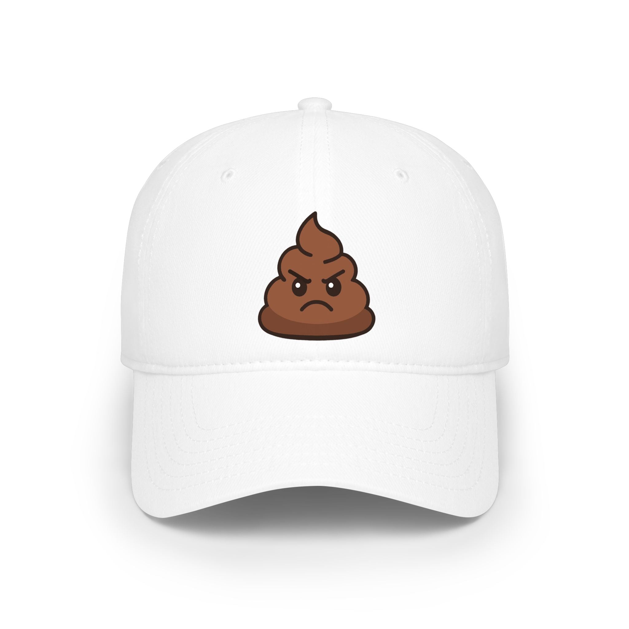 Angry Poop Emoji Cap — Funny Low Profile Baseball Hat