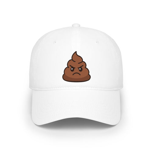 Angry Poop Emoji Cap — Funny Low Profile Baseball Hat