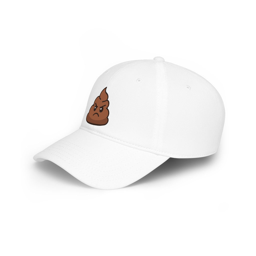 Angry Poop Emoji Cap — Funny Low Profile Baseball Hat