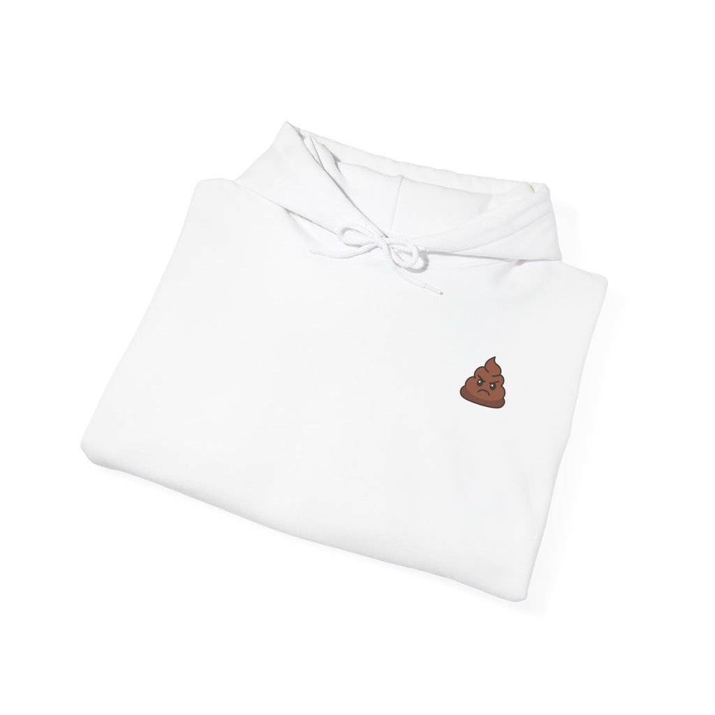 Hoodie — 'Shitter' Retro Script Poo Emoji Funny Graphic Hoodie