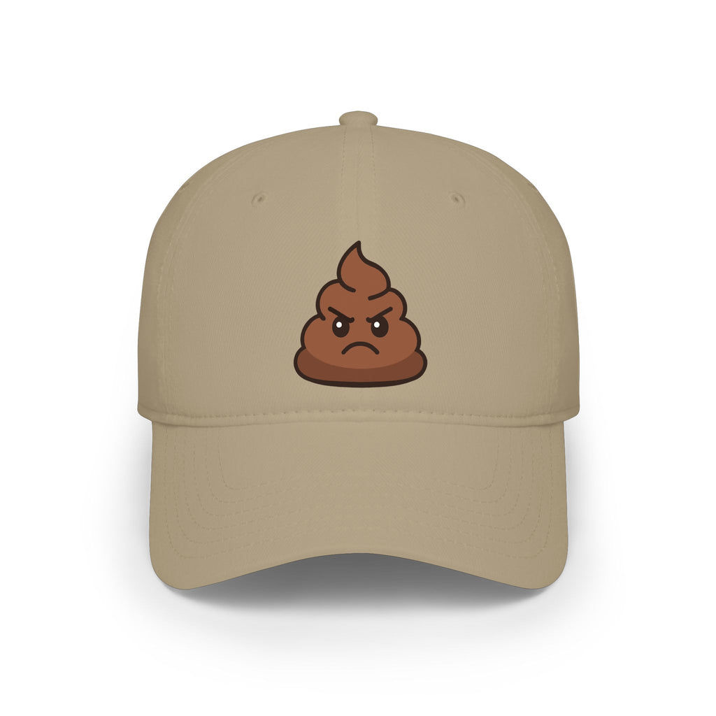 Angry Poop Emoji Cap — Funny Low Profile Baseball Hat