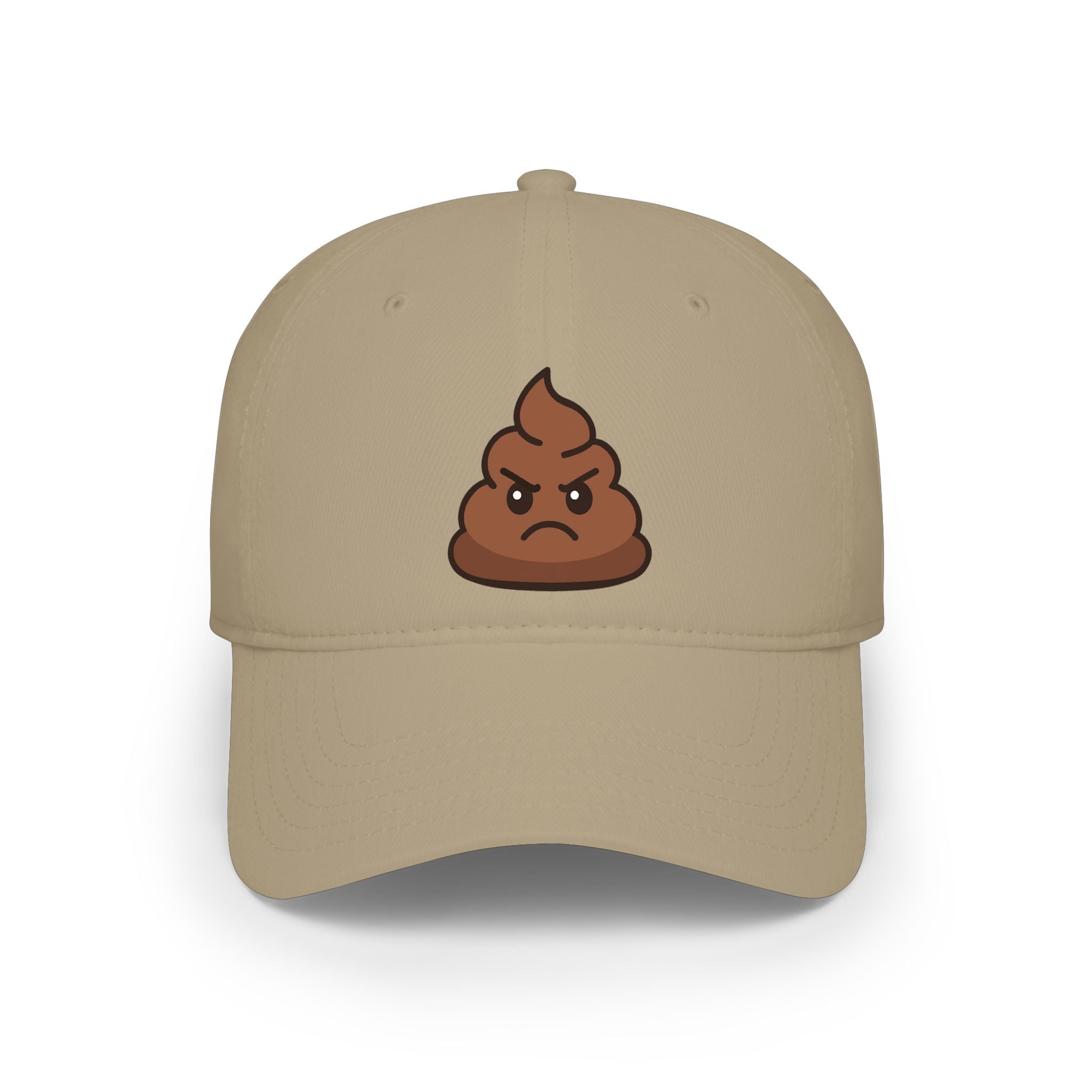 Angry Poop Emoji Cap — Funny Low Profile Baseball Hat