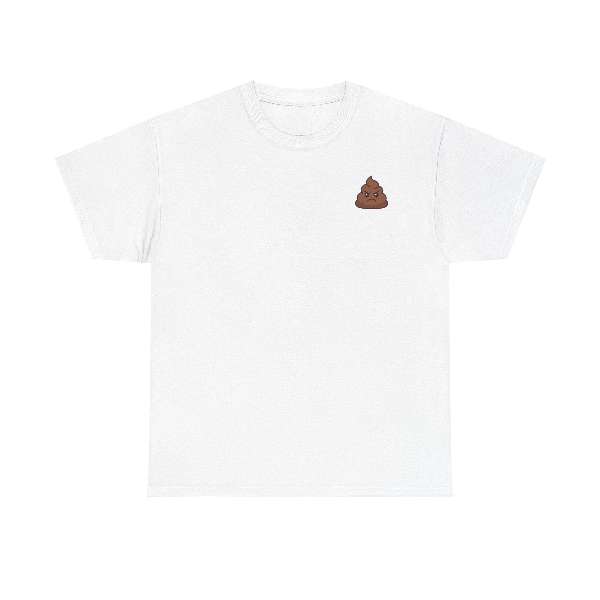 Graphic Tee — 'Shitter' Retro Script Poop Emoji Shirt
