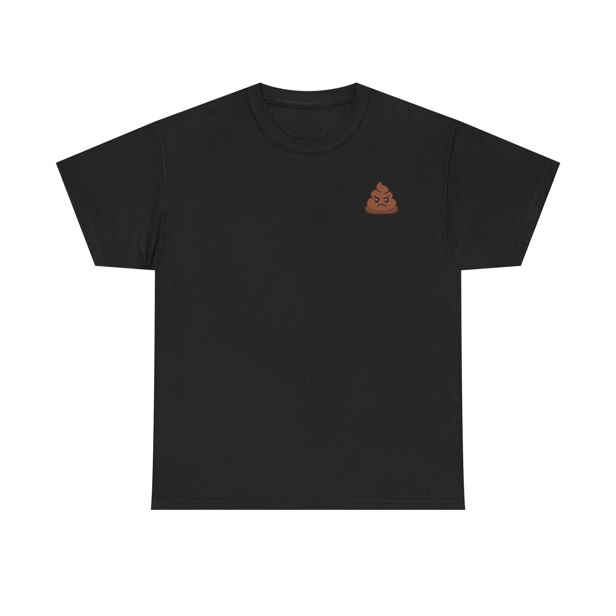 Graphic Tee — 'Shitter' Retro Script Poop Emoji Shirt