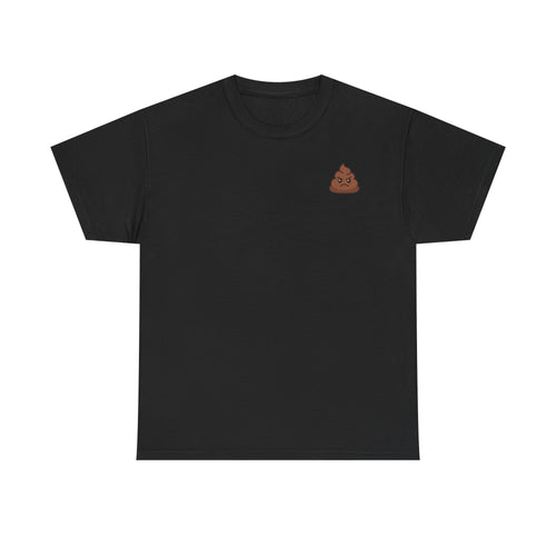 Graphic Tee — 'Shitter' Retro Script Poop Emoji Shirt